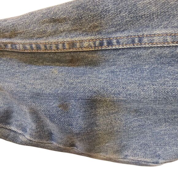 Vintage MTV American Eagle Sz S Denim Daria Patch Accent Distressed Jacket  90s - Picture 8 of 16